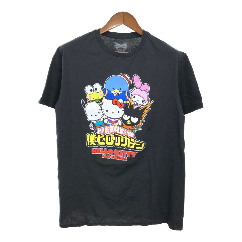 サンリオ 僕のヒーローアカデミア コラボ Ｔシャツ アニメT キャラクター ブラック (メンズ L) 中古 古着 R1461 人気・おすすめ｜多用途・生活用品におすすめ キャンペーン中 即納 売れ筋商品