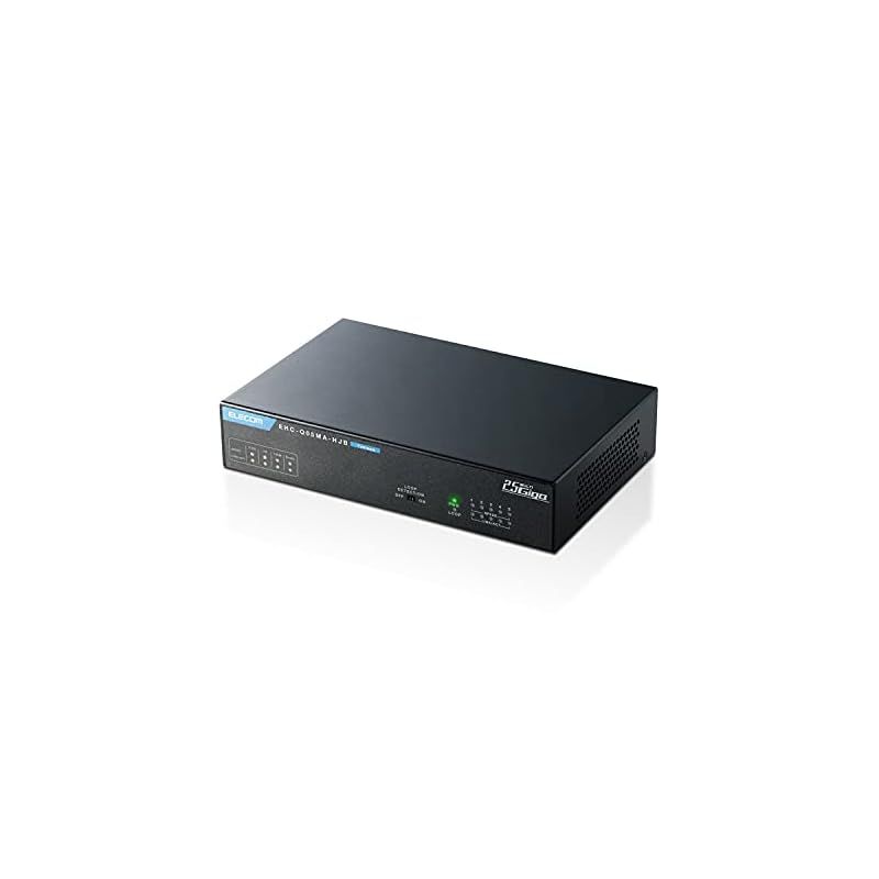 エレコム ELECOM スイッチングハブ 5ポート 2.5ギガ対応 金属筐体 マグネット付き 電源外付けモデル 静音 ファンレス設計 省電力 EU RoHS指令準拠 ブラック