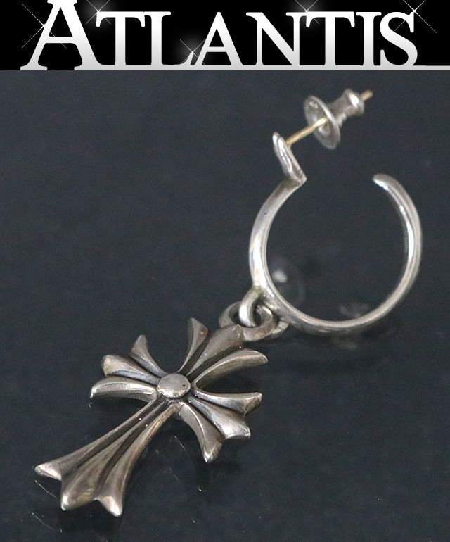 銀座店 クロムハーツ タイニー CHクロス フープ ピアス 92382