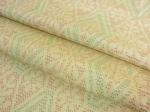 平和屋着物▽上質な紬 単衣 樹林文 正絹 逸品 CAAV0907ou （平和屋着物  