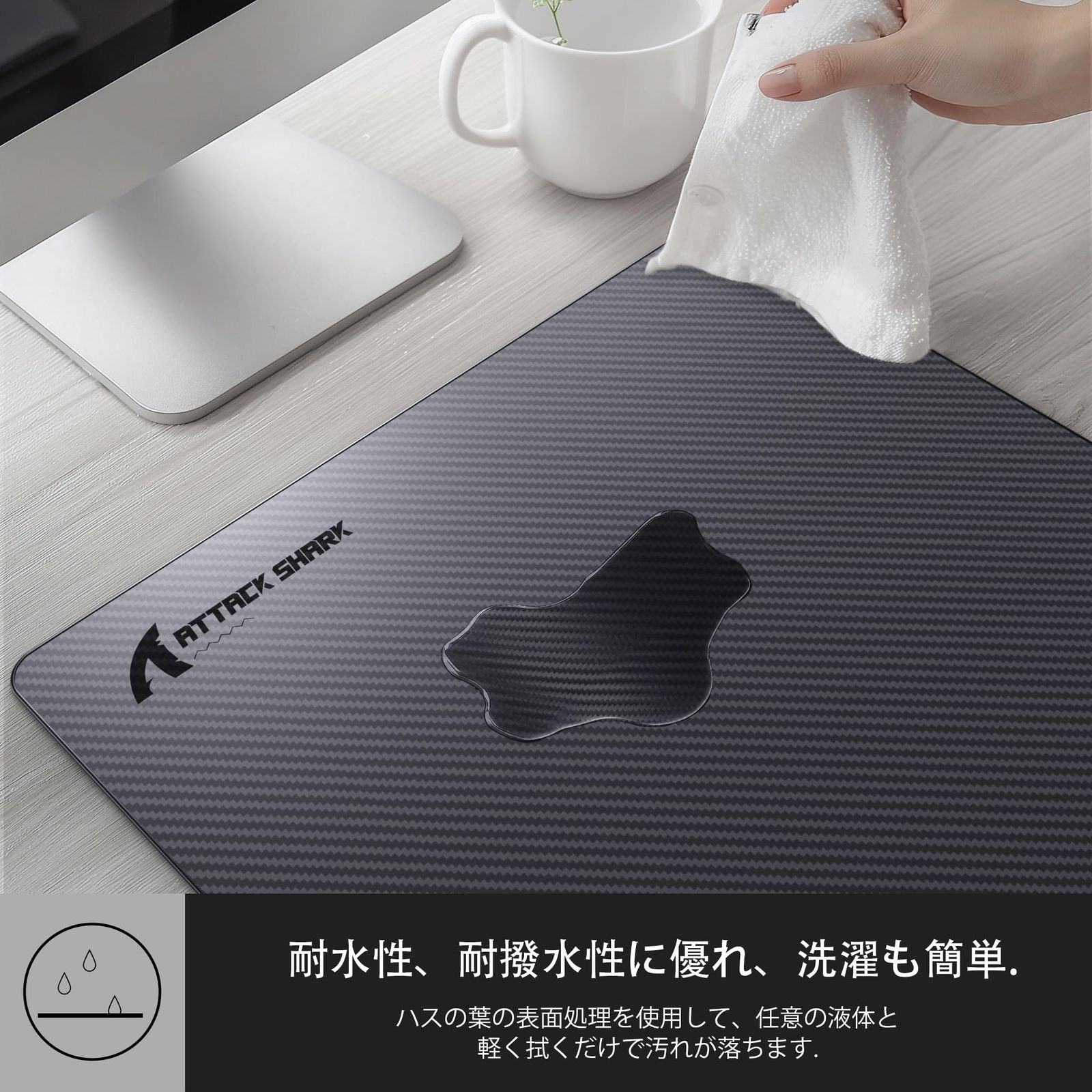 防水と汗に強い耐久性 プロフェッショナルeスポーツラージサイズマウスパッド