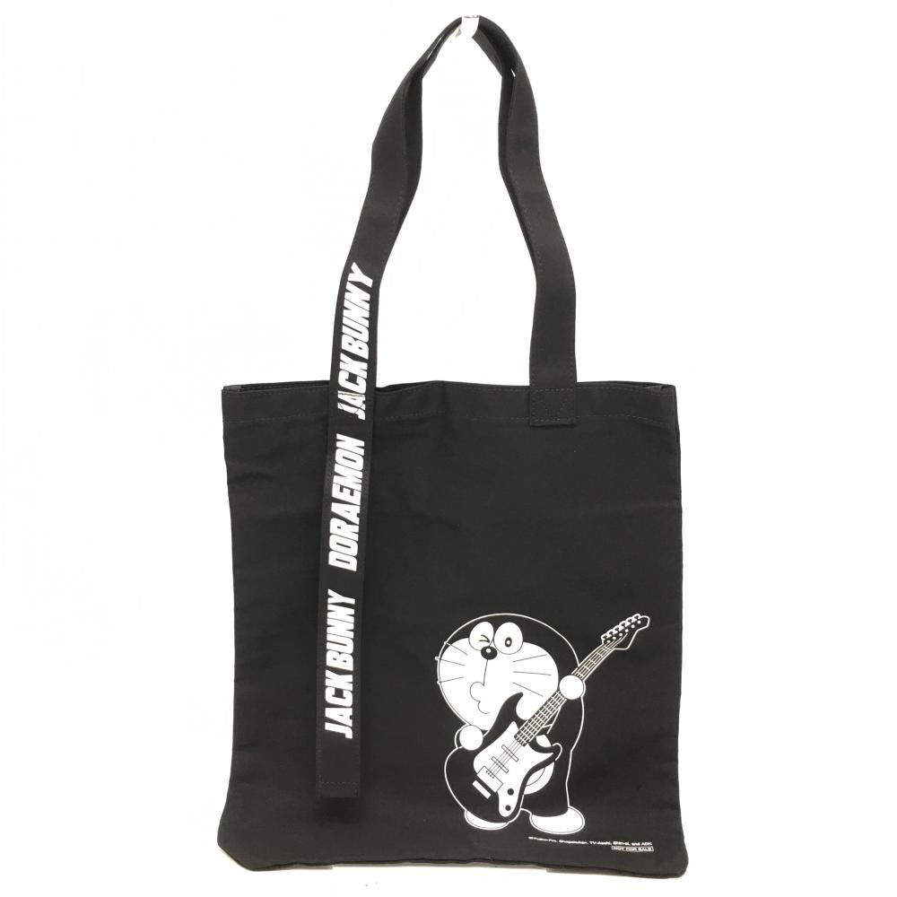 【新品，お得】 【未使用品】ジャックバニー×ドラえもん トートバッグ 黒×白 ノベルティゴルフ Jack Bunny ゴルフバッグ・キャディバッグ