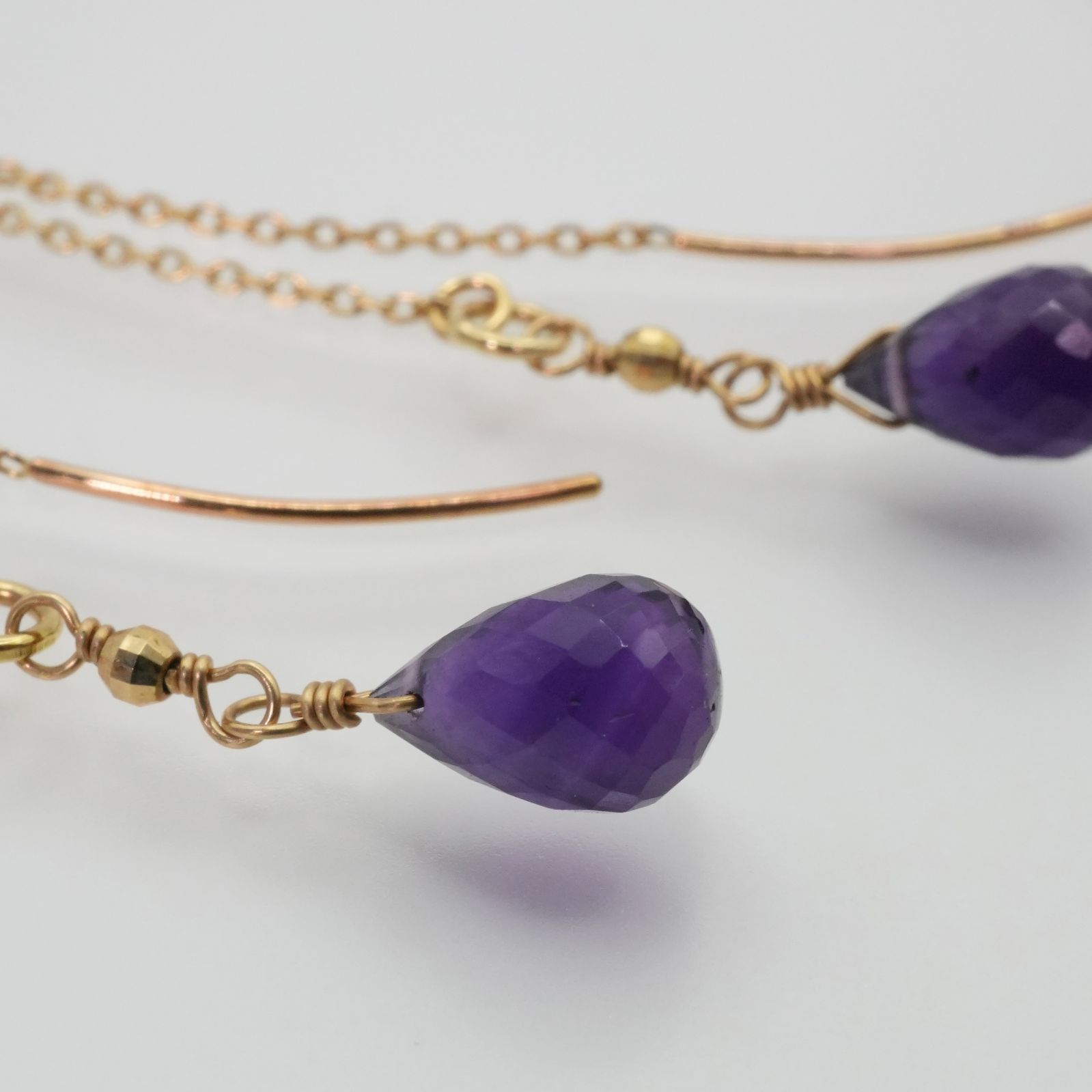 アガット アメジスト アメリカン チェーンピアス K10/25-2051S - メルカリ