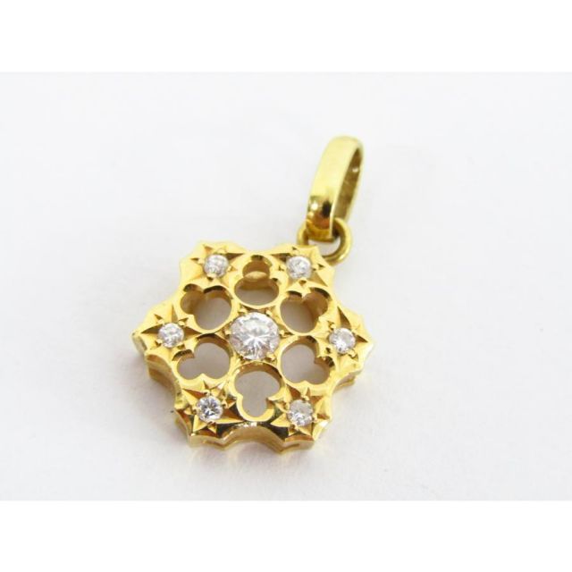 K18 メレダイヤモンド ペンダントトップ 約2.6g ダイヤモンド 1.1ct 