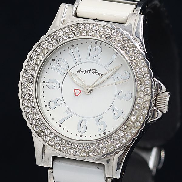 良品 QZ エンジェルハート ラブスポーツ ダイヤベゼル WL33 白文字盤
