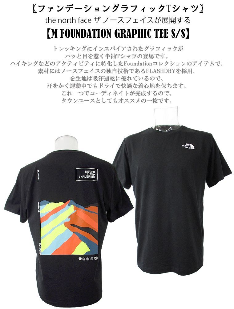 希少 THE NORTH FACE 半袖T グラフィックTシャツ 海外限定 吸汗