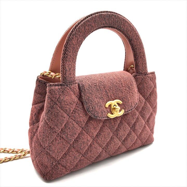 美品 CHANEL シャネル ココマーク ミニ ショッピング デニム チェーン ショルダー バッグ ターンロック ピンク レディース k5215 美品 CHANEL シャネル ココマーク ミニ ショッピング デニム チェーン