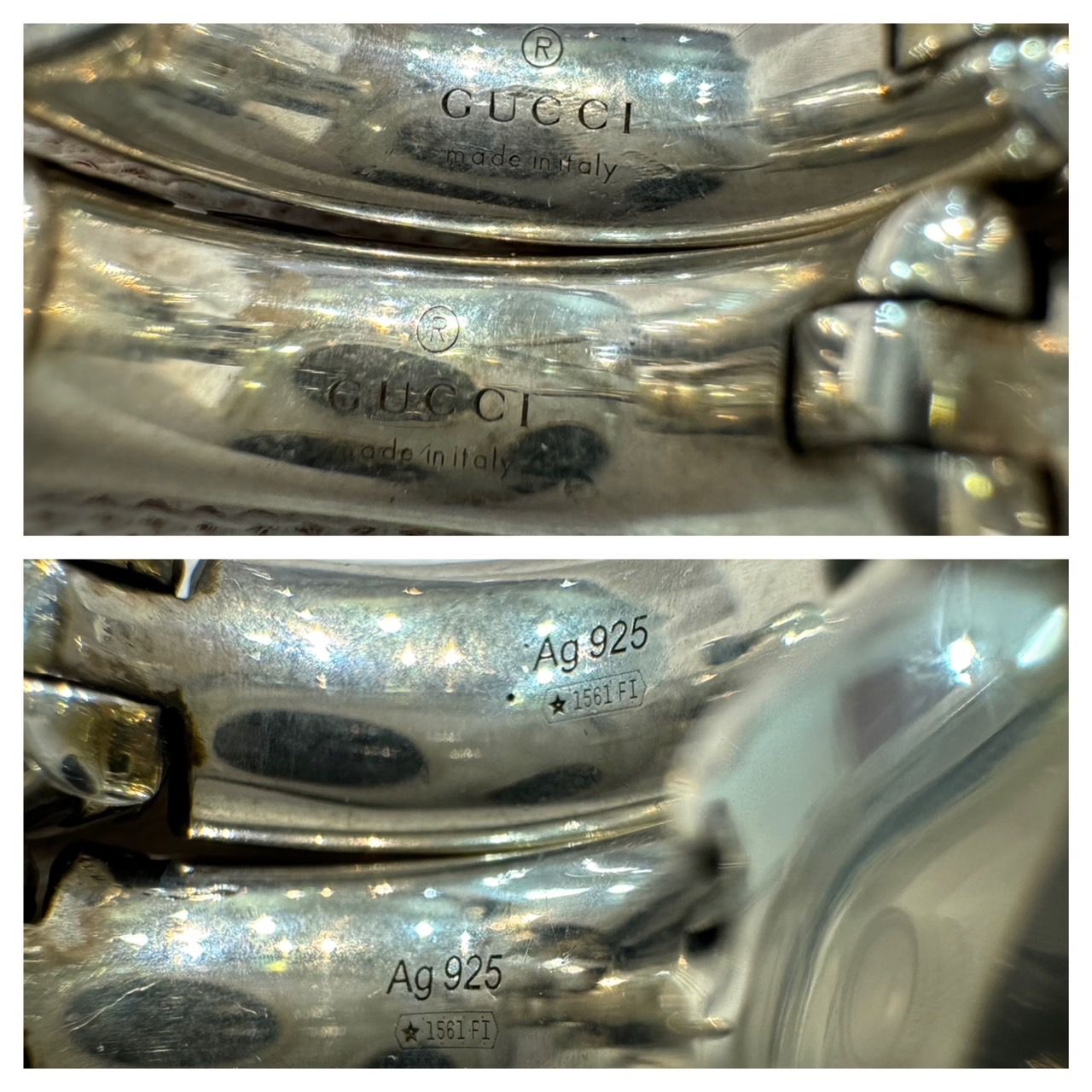 GUCCI グッチ インターロッキング フラワー フープピアス SV925