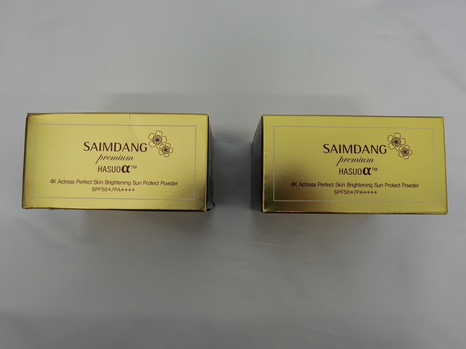 サイムダン プレミアム 4Kアクトレス パーフェクトスキン ブライトニング サンプロテクトパウダー 内容量本体13g 約9割残 レフィル13g ×2箱 合計344.1g 箱キズあり
