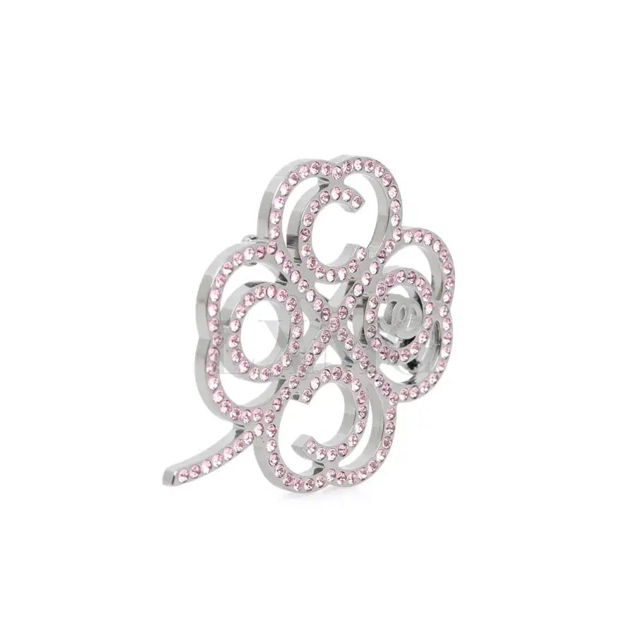 CHANEL(シャネル) 四つ葉 クローバー ブローチ ピンク カメリア