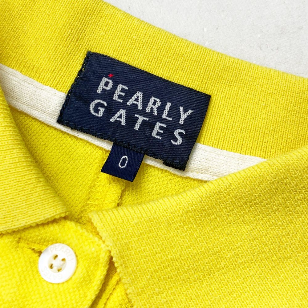 パーリーゲイツレディース半袖ポロシャツ　イエロー　サイズ2 PEARLY GATES パーリーゲイツ ポロシャツ イエロー サイズ2