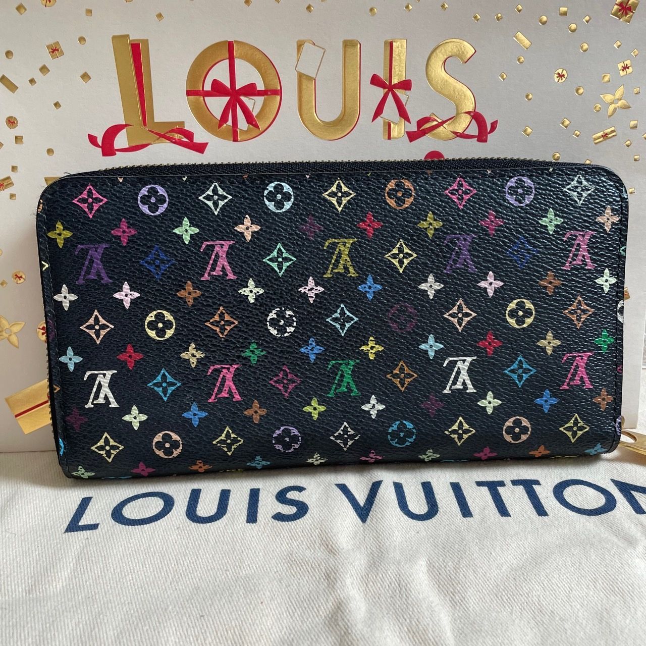 極美品‼️ ルイヴィトン モノグラム マルチカラー 長財布 ジッピー 