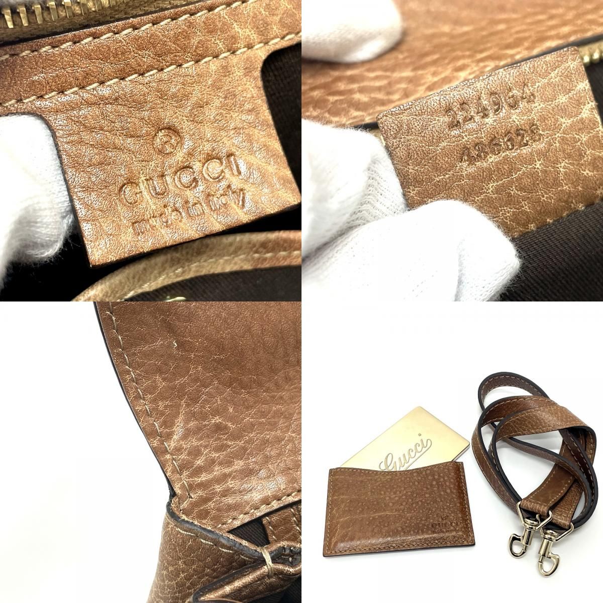 グッチ 224964 バンブー ターンロック 2WAY ハンドバッグ - メルカリ