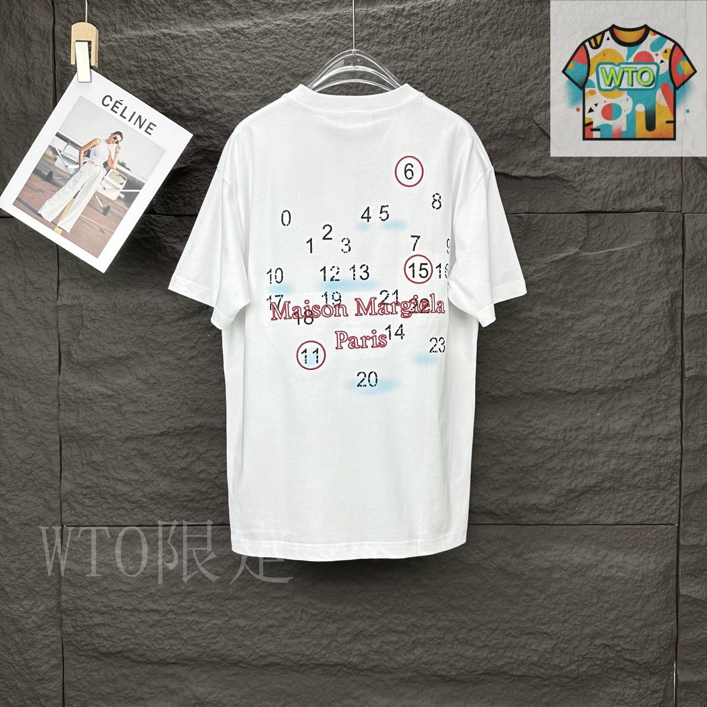 今日WTO】MM6 2025 New 刺繍ロゴ＆デジタルプリント 男女兼用 T
