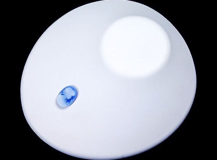 ジュエリー極】爽やかで清楚な女性 高級ブルーストーンカメオルース