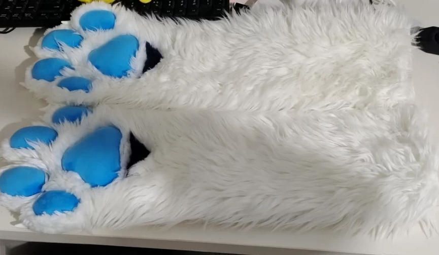 ファースーツ 着ぐるみセット NO.252 犬 青 ブルー ケモノ ファースーツ 全頭ヘッド ぬいぐるみ コスプレ コスチューム 一点物