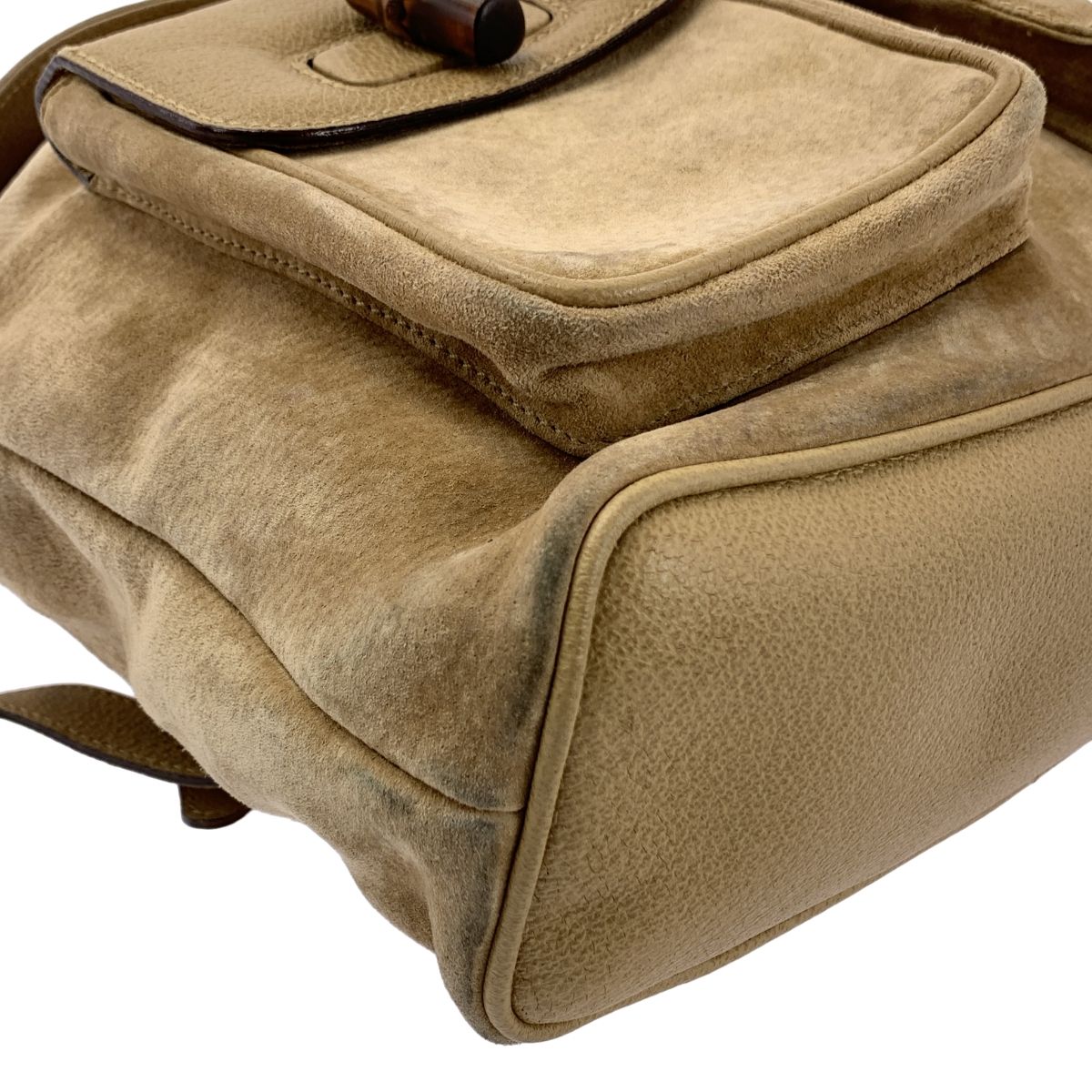 GUCCI / グッチ | バンブー スエード リュック | ベージュ