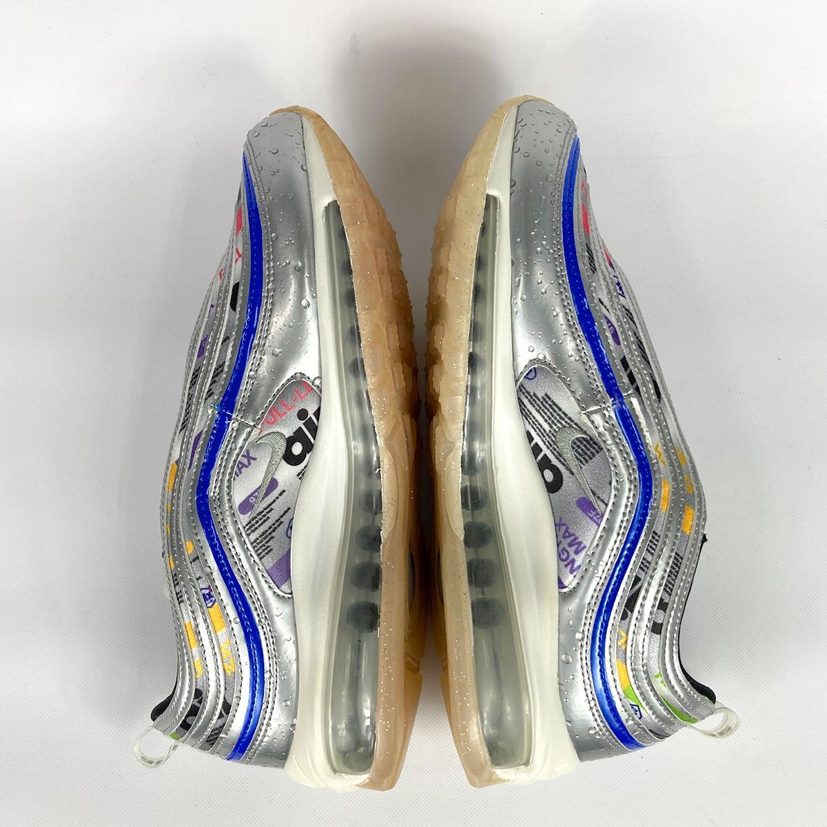 NIKE AIR MAX 97 SE MULTI COLOR METALLIC SILVER RACER BLUE WHITE SWOOSH MART ENERGY JELLY US8 26.0cm
