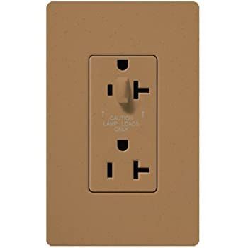 Lutron SCR-20-HDTR-TC サテンカラー 20アンペア 半調光 不正開封防止レセプタクル、テラコッタ