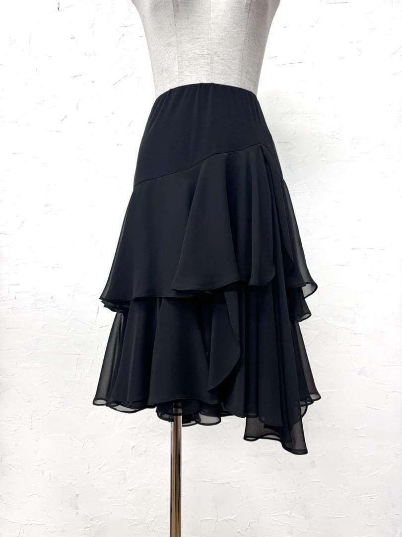 ラテン ジョーゼット切替え デザインスカートｓ595