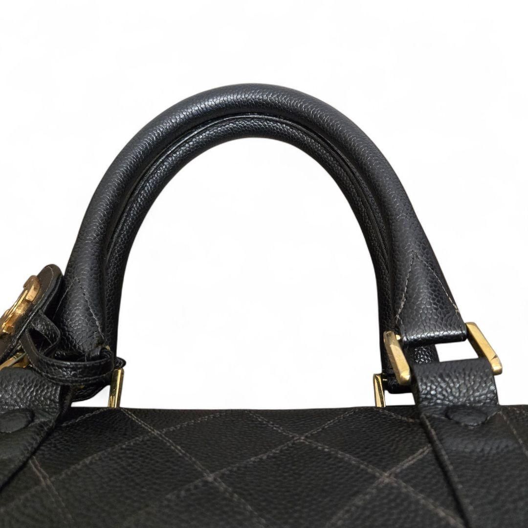 シャネル ビコローレ キャビアスキン 2way ミニ ボストンバッグ ブラック シャネル ビコローレ キャビアスキン 2way ミニ ボストンバッグ