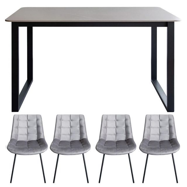宮武製作所 ダイニングセット Ｄグレー Ｌグレー DNT DCHSET 新生活 インテリア 家具 おしゃれ デザイン