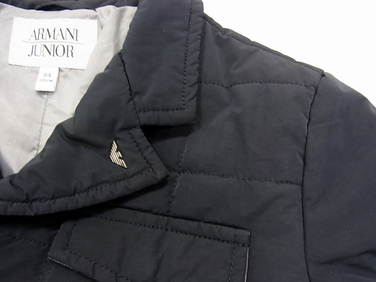 ◇ARMANI JUNIOR キルティング コート ダークネイビー イーグル