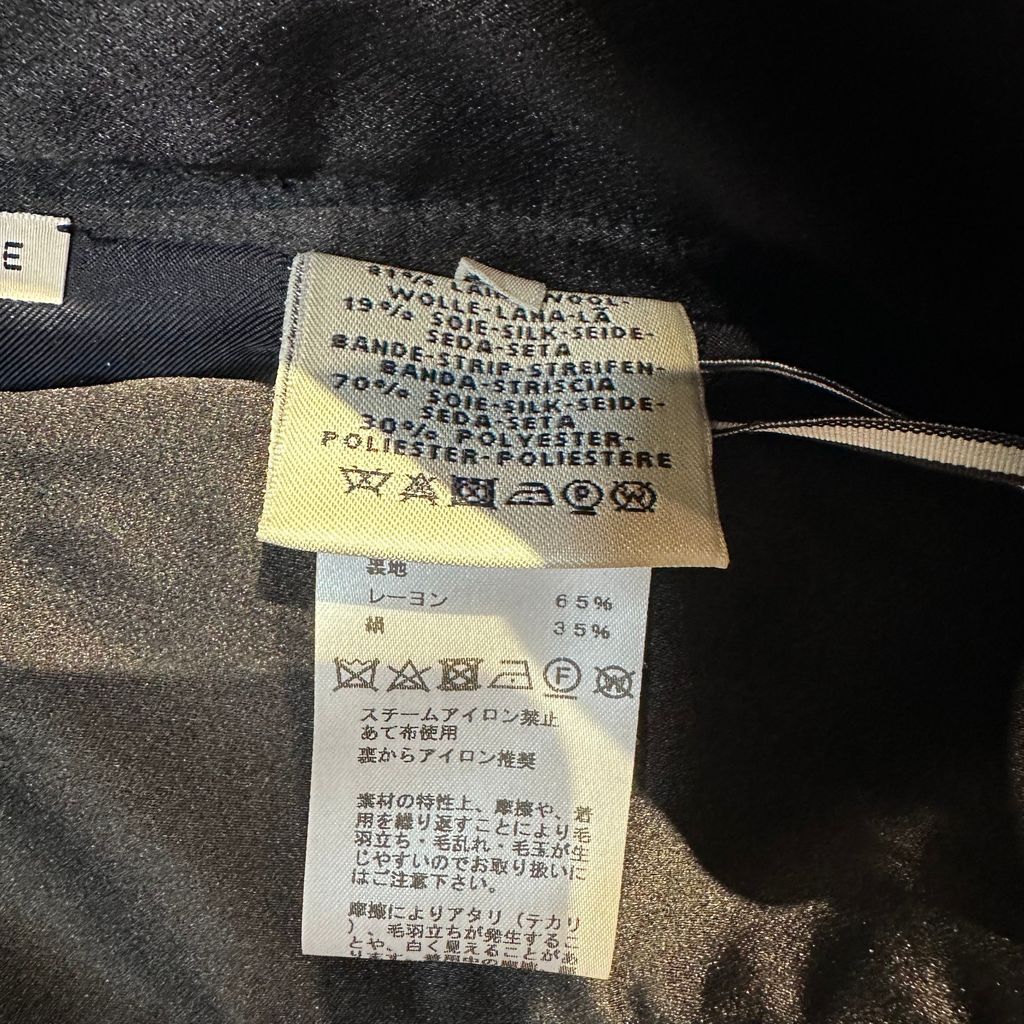 現行】HERMES エルメス ワイドスラックスパンツ ブラック size