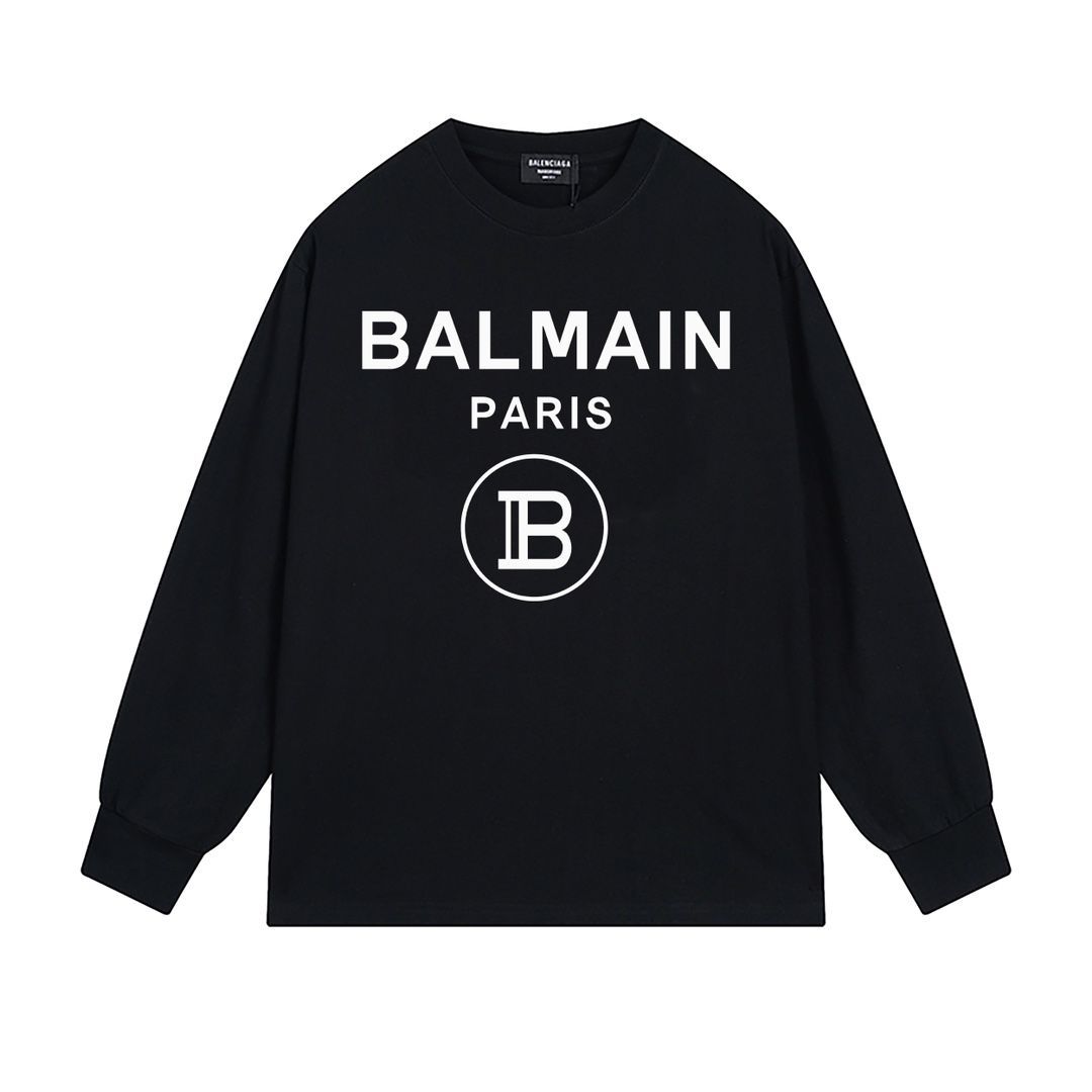 本日限定特価】Balenciaga ロゴプリント ロングスリーブTシャツ