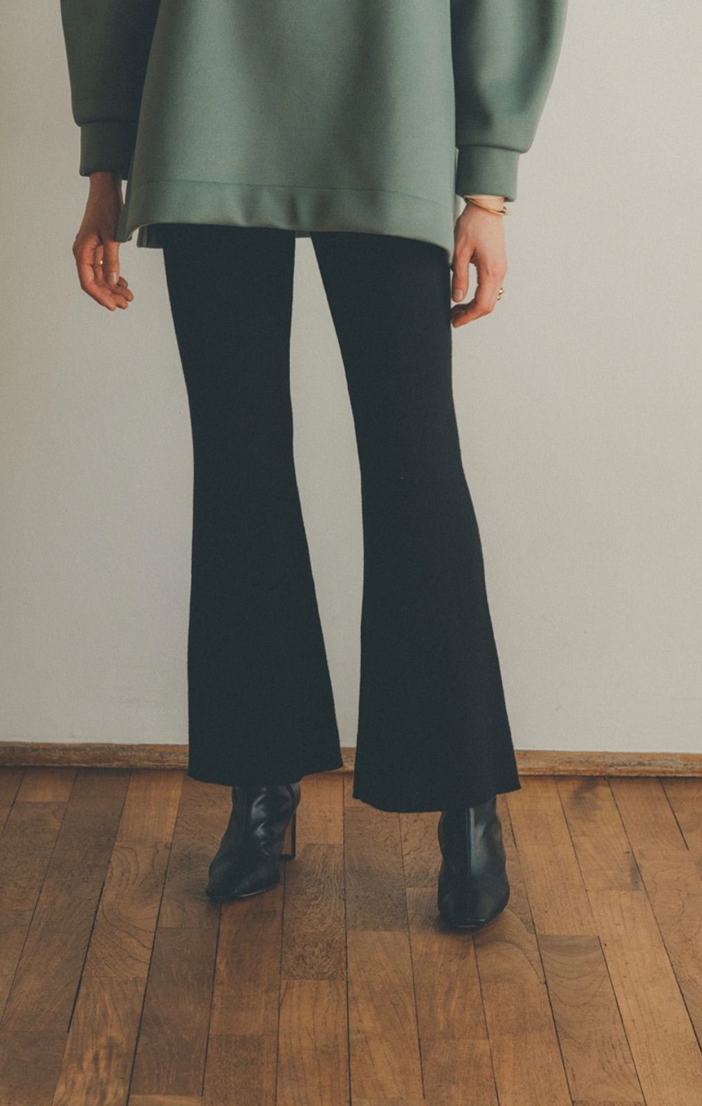 clane クラネ BASIC KNITFLARE PANTS 0 | www.150.illinois.edu