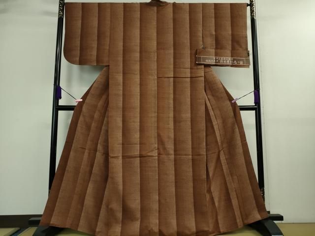 平和屋本店□極上 日本工芸会正会員 伝統工芸士 鈴木苧紡庵 間道 銀座