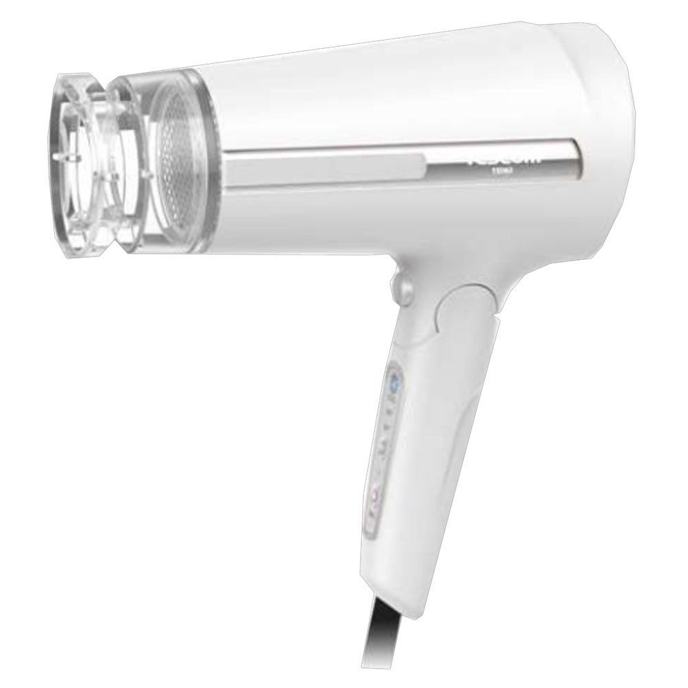 テスコム ヘアドライヤー ダブルマイナスイオン 折りたたみ コンパクト 冷温風 u0026lt; 海外対応 Cタイプ変換プラグ付き u0026gt; ラク抜きプラグ 日本製 ホワイト TID6J W 