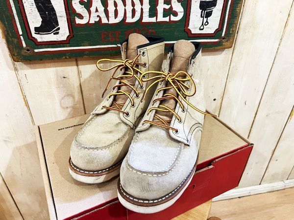 B36 RED WING|レッドウィング 8173 Classic MOC TOE クラシックモックトゥ ブーツ 8E 26cm メンズ スウェード ブーツ サンドベージュ