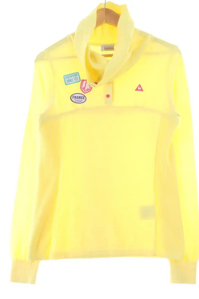 W （ S ） le coq sportif(ルコックスポルティフ) ニット 黄色 ゴルフ オールドスクール- 10B0B