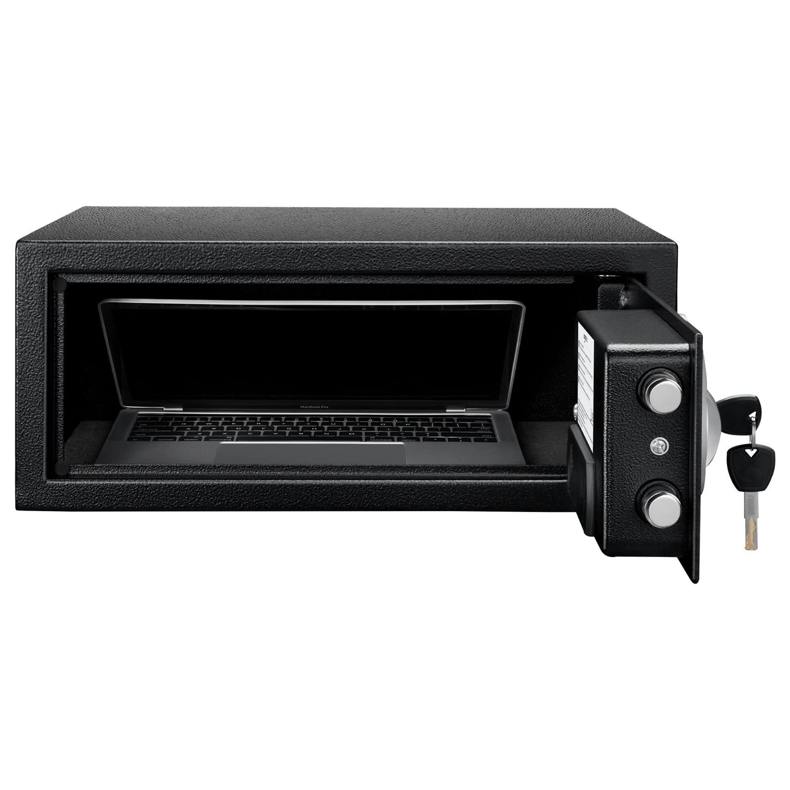 ベーシック スチール セキュリティ 金庫 プログラム 電子式錠 - 現金 ジュエリー 身分証明書を安全に保管 19.8 L ブラック 幅43cm x 奥行37cm x 高さ18cm