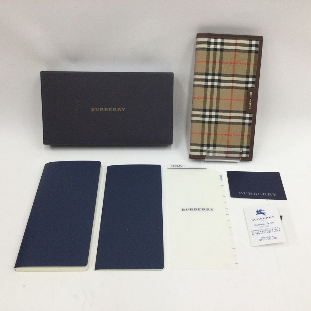 〇〇BURBERRY バーバリー ノバチェック 手帳 手帳カバー ベージュ x