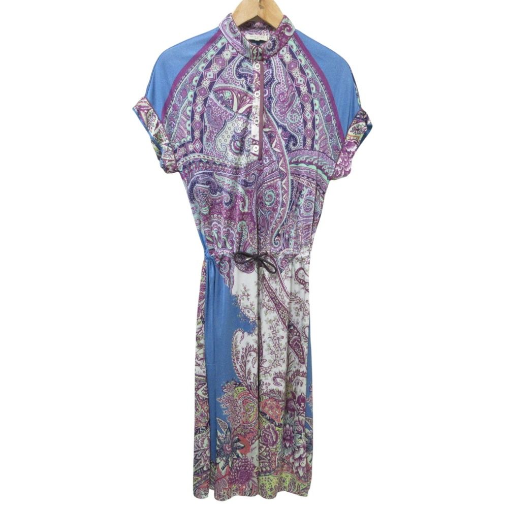 美品 クリーニング済 ETRO エトロ ペイズリープリント 半袖 膝丈  