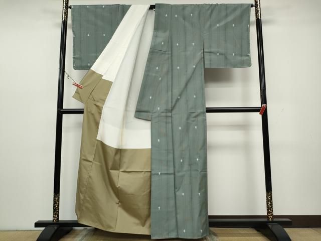 平和屋着物○上質な紬 琉球絣文様 正絹 逸品 未使用 CAAY5008ut 平和