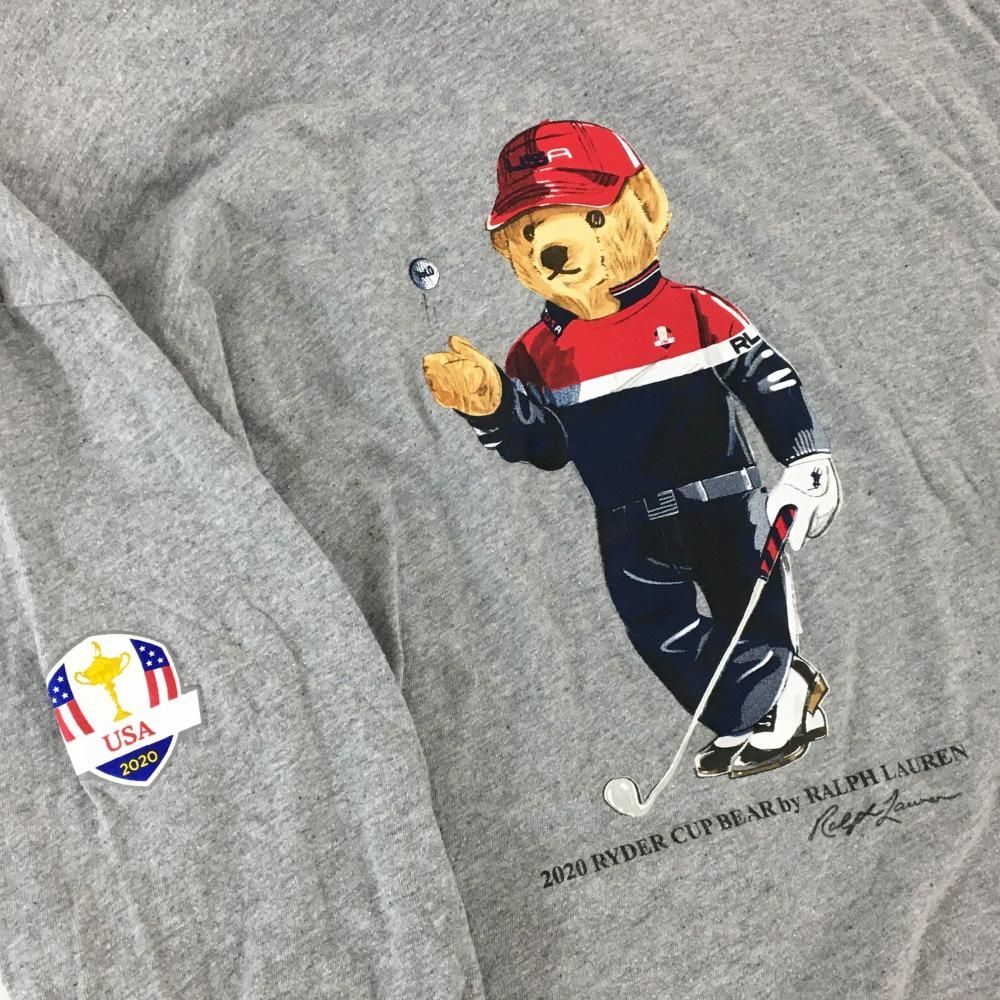 美品】ラルフローレン パーカー グレー ポロベア 薄手 メンズ M ゴルフ