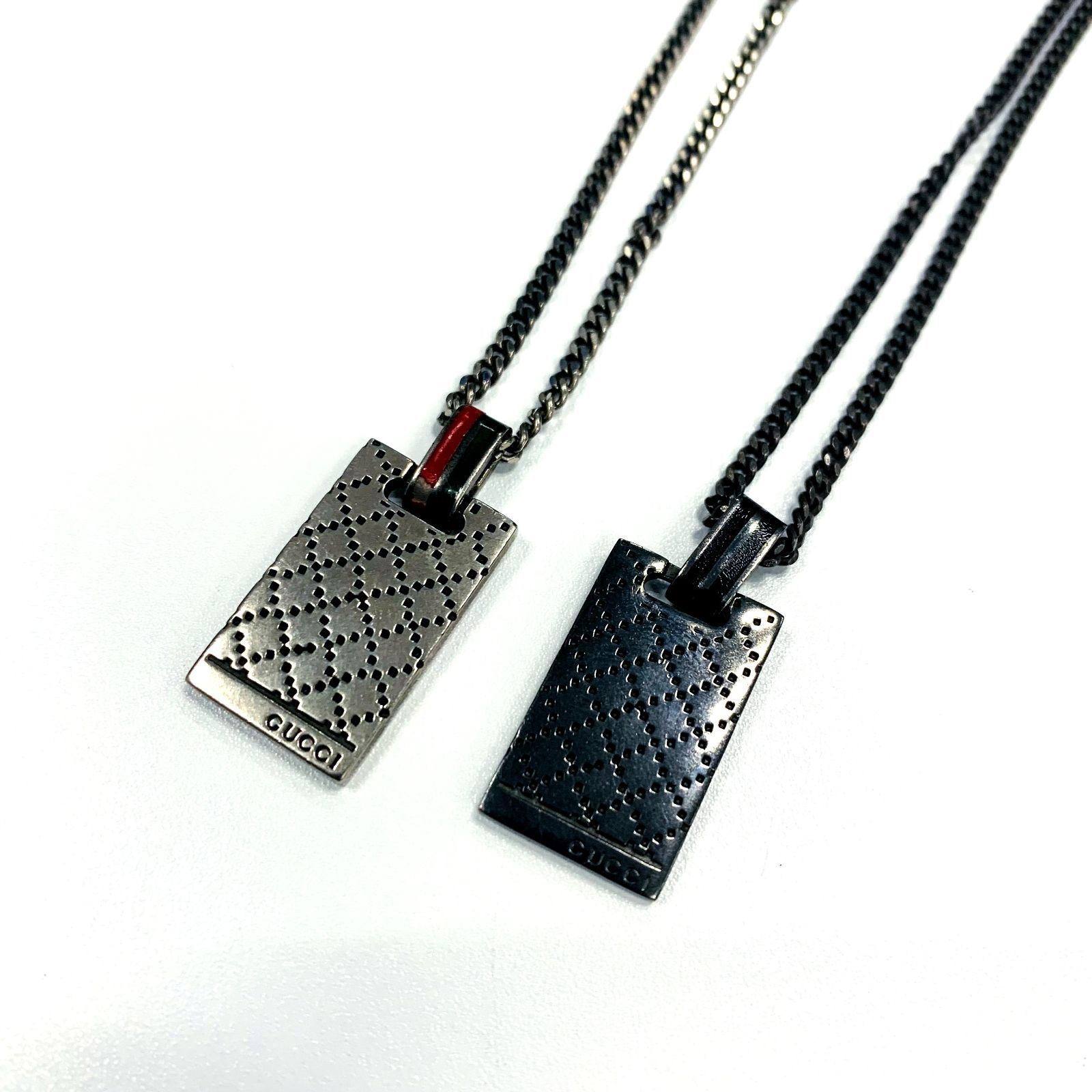 GUCCIネックレス 925 Sterling Silver Interlocking G Pendant Necklace With