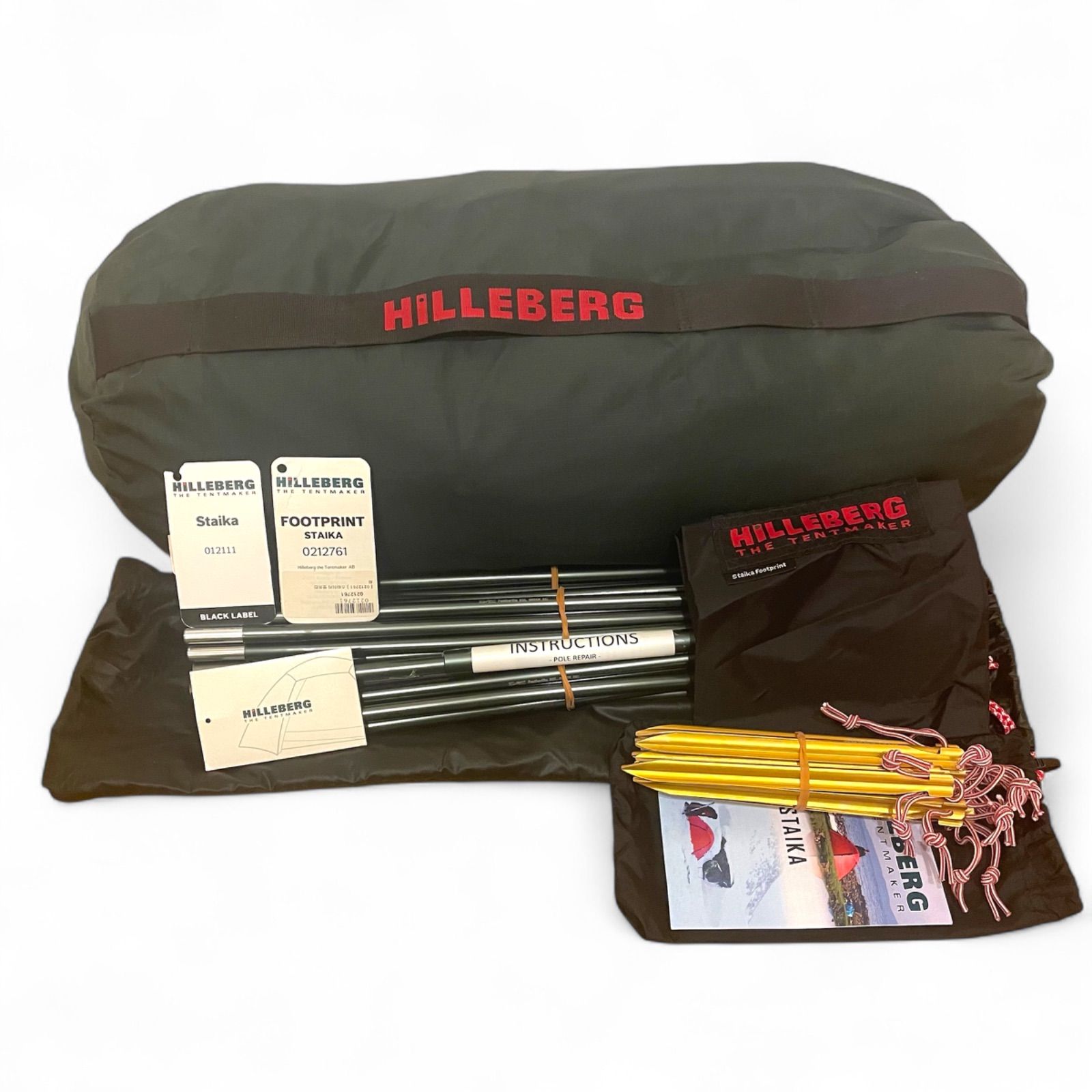 ヒルバーグスタイカ グリーン マックアウトドアフットプリント付き