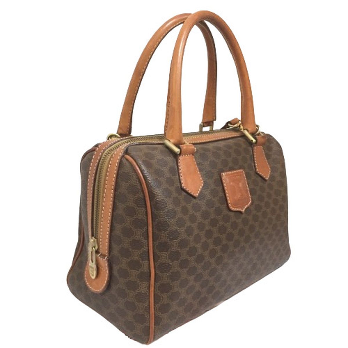 CELINE セリーヌ マカダム柄 2WAYミニボストンバッグ ヴィンテージ