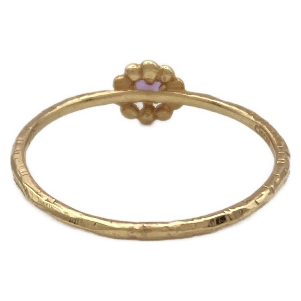 専用です。Cloche　クロチェ　ダイヤステーションリング　K10 CLOCHE(クロチェ) リング美品 - K10PG×ライトパープル - メルカリ