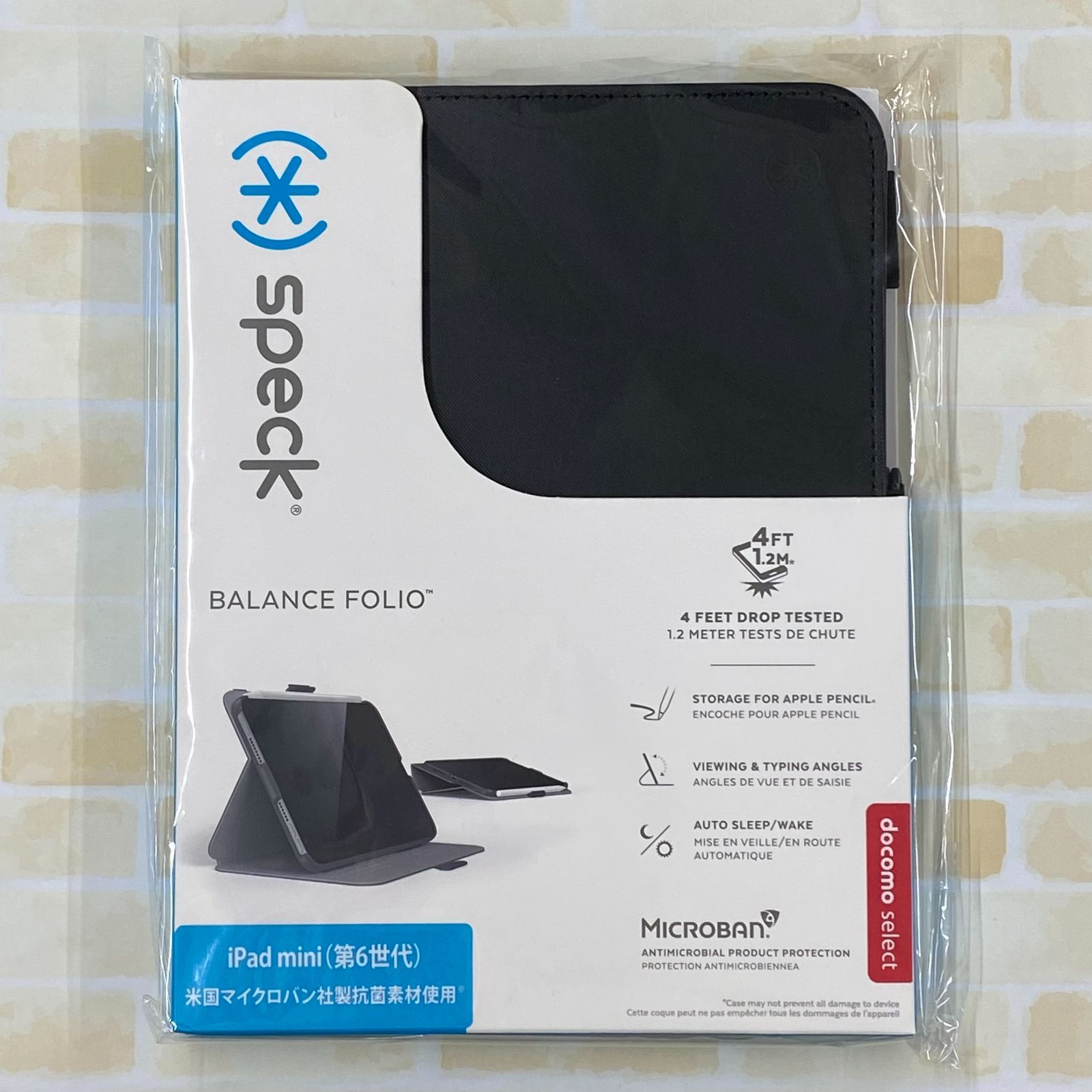 Speck iPad mini（第6世代・A17 Pro） BALANCE FOLIO/ブラック AYC59594
