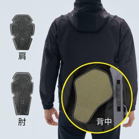 オーバーラップメッシュ パーカ ブラック/カーキ 最高 Mサイズ RSJ347