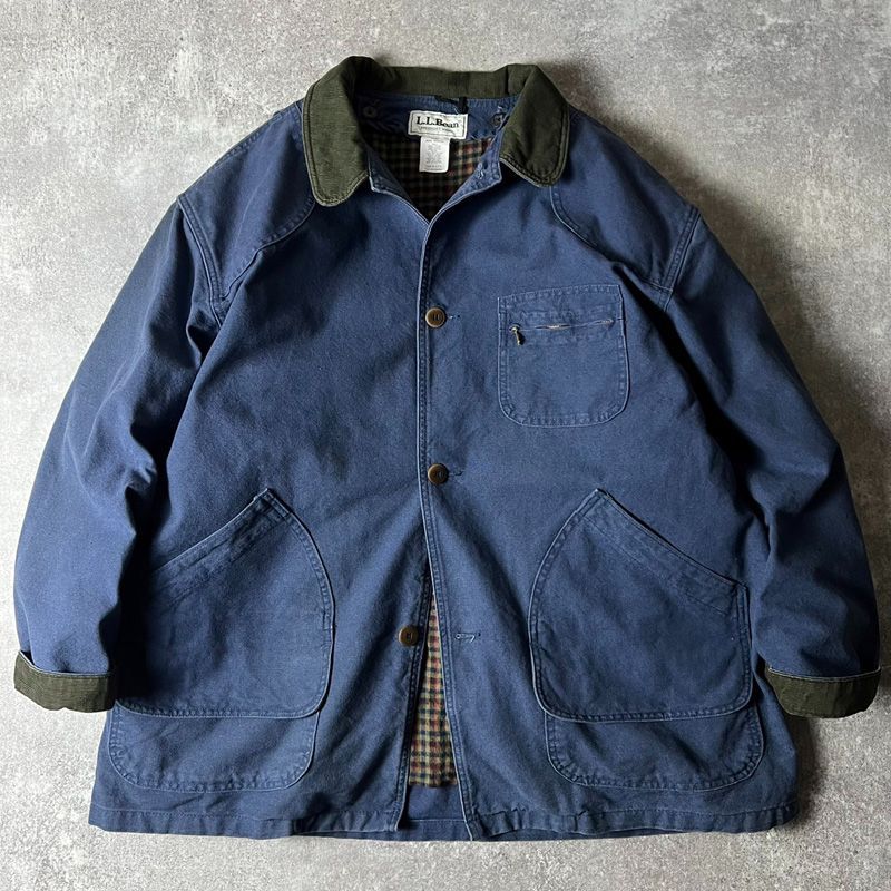 80s USA製 LLBean 脱着 中綿 ライナー付き コットン ダック