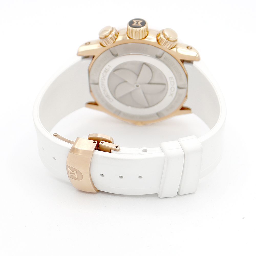 電池交換済 EDOX エドックス クロノオフショア1 クロノグラフ 10221  