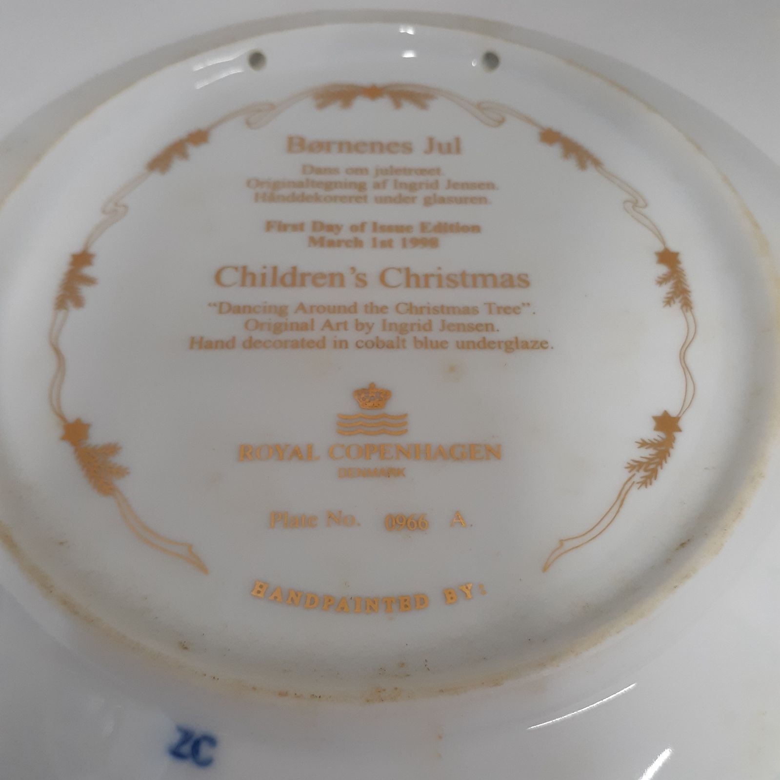 0904N16】 1998年 ロイヤルコペンハーゲンイヤープレート