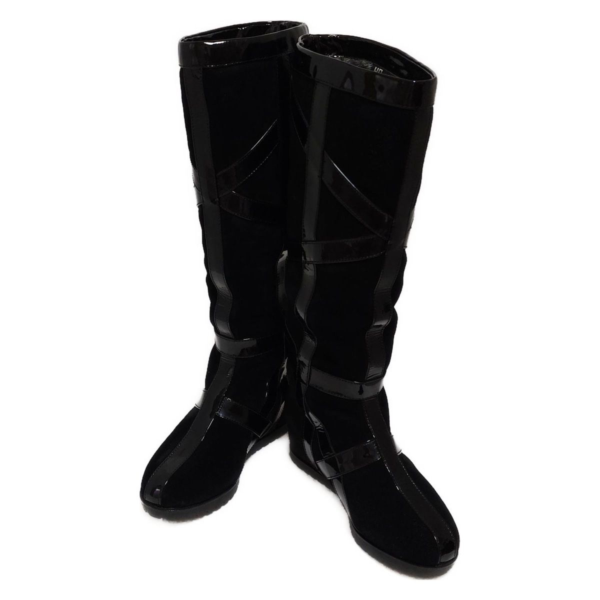 UNITEDNUDE ユナイテッドヌード ロングブーツ 36 レディース - 黒 レザー ムートン