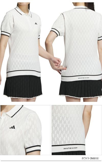 パフスリーブポロ【adidas Golf/アディダスゴルフ】　新品 adidas ポロシャツ ポロ ULT365 PRIMEKNITパフスリーブポロ